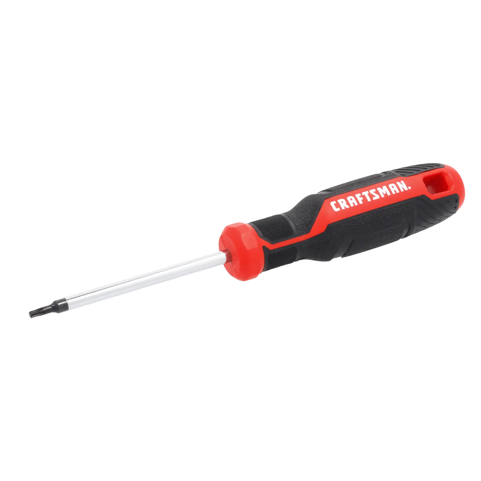 A Torx screwdriver with a black and red handle labeled 'CRAFTSMAN' and a silver shaft, shown on a white background.