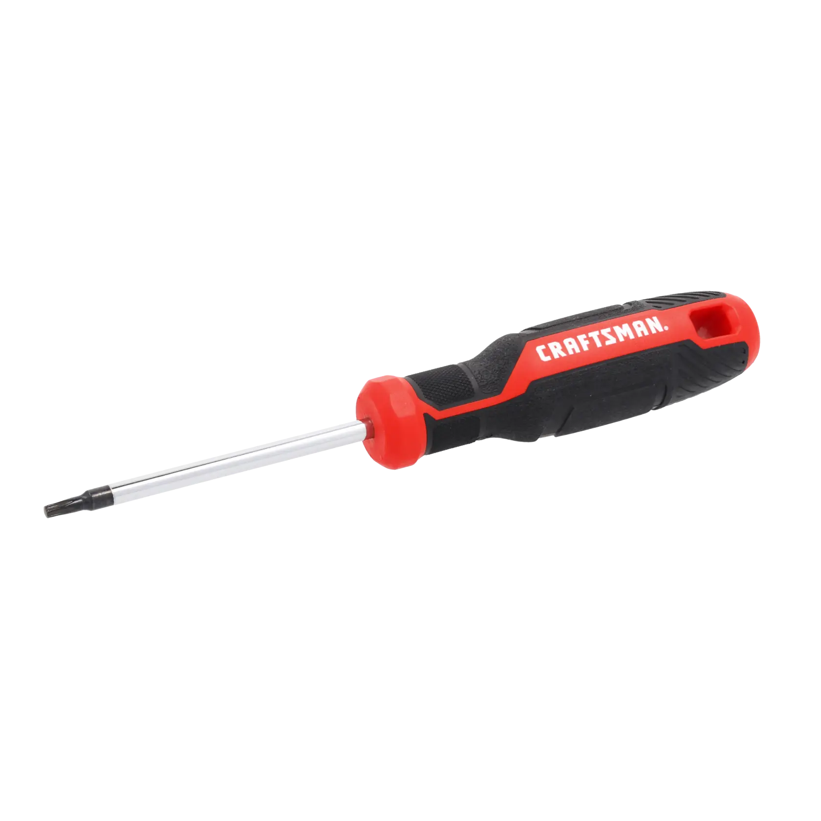 A Craftsman branded screwdriver with a red and black handle and a metal shaft, shown on a white background.