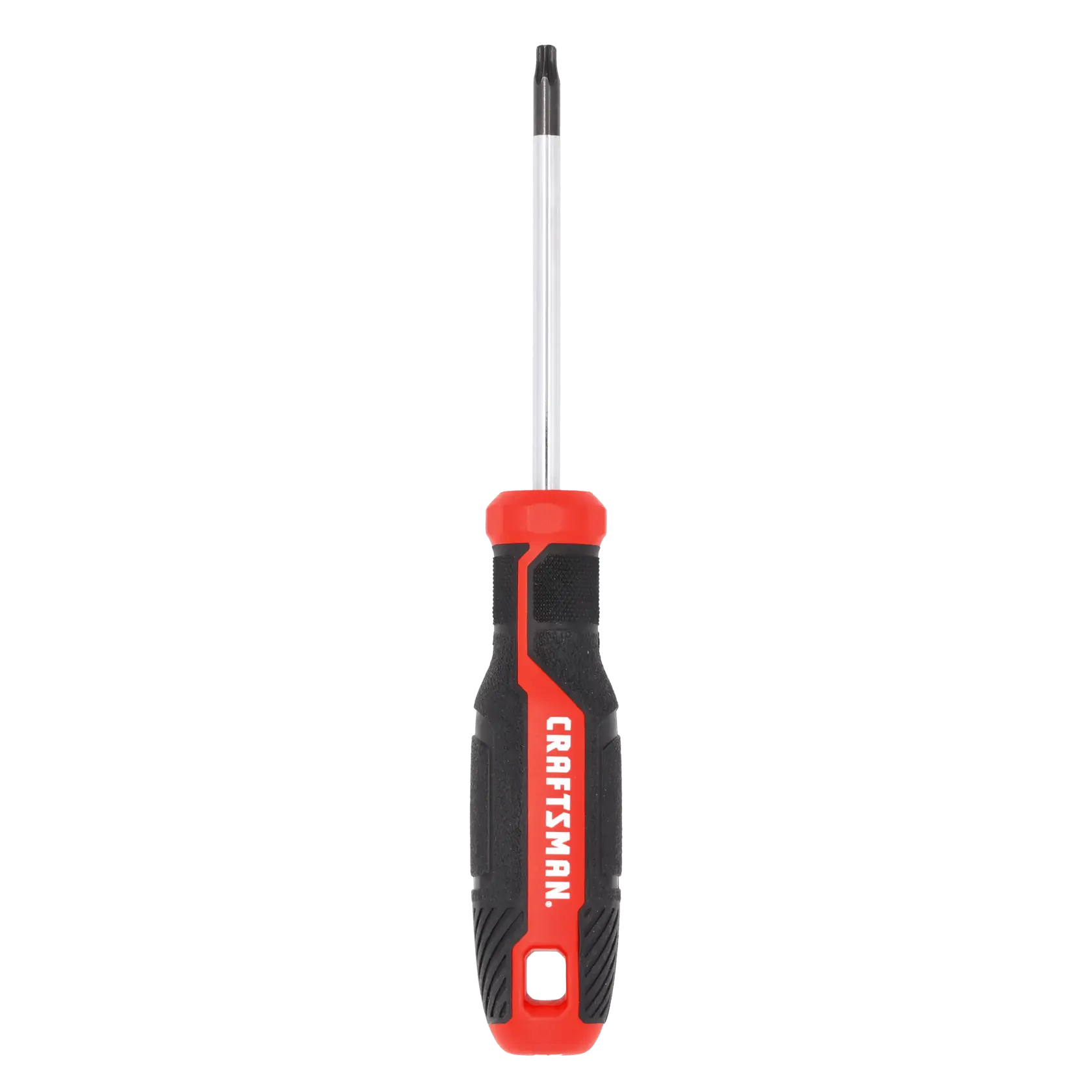 A Torx screwdriver with a black and red handle featuring the brand name 'Craftsman', shown on a white background.