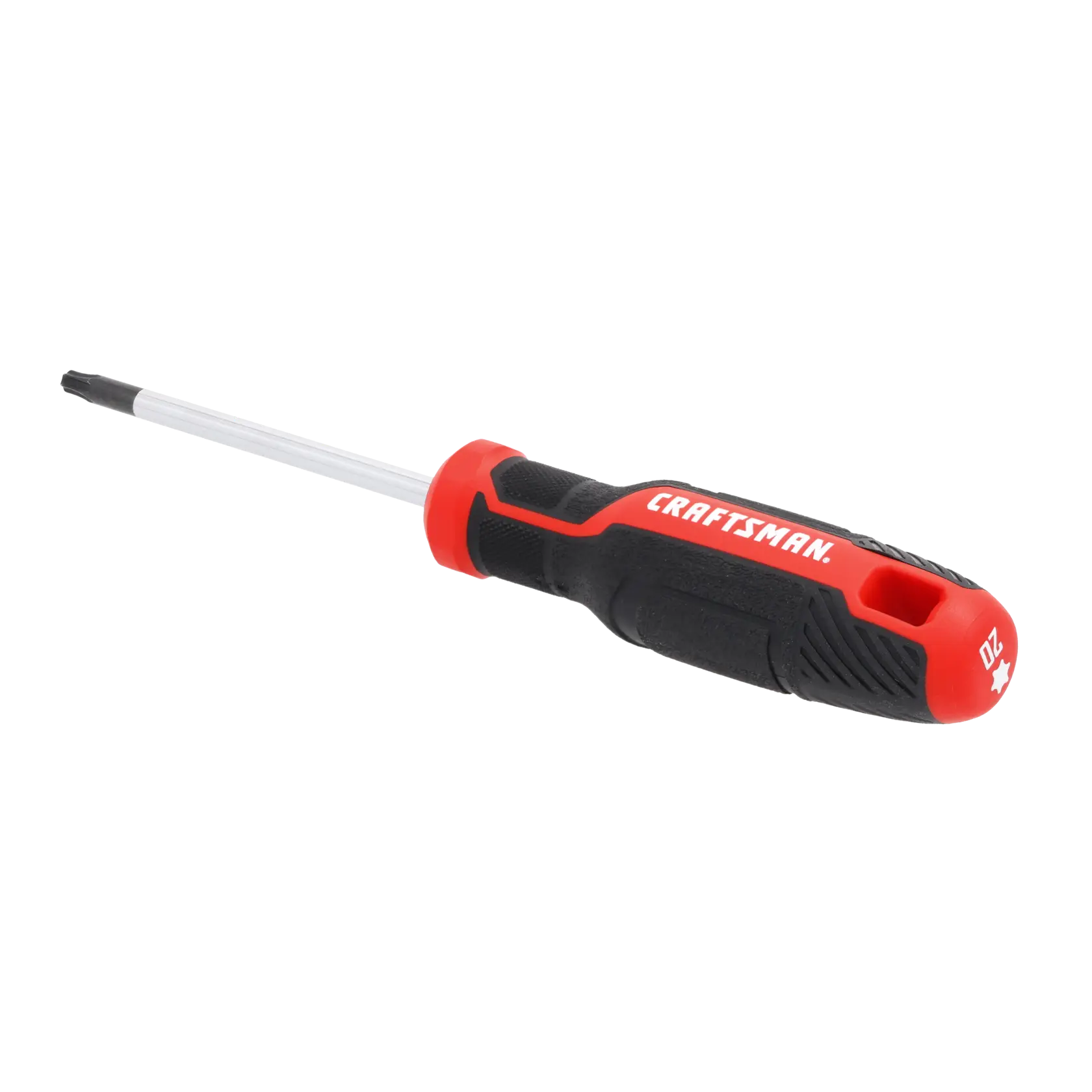A black and red Craftsman screwdriver with a comfortable grip and a star-shaped (Torx) tip, shown on a white background.