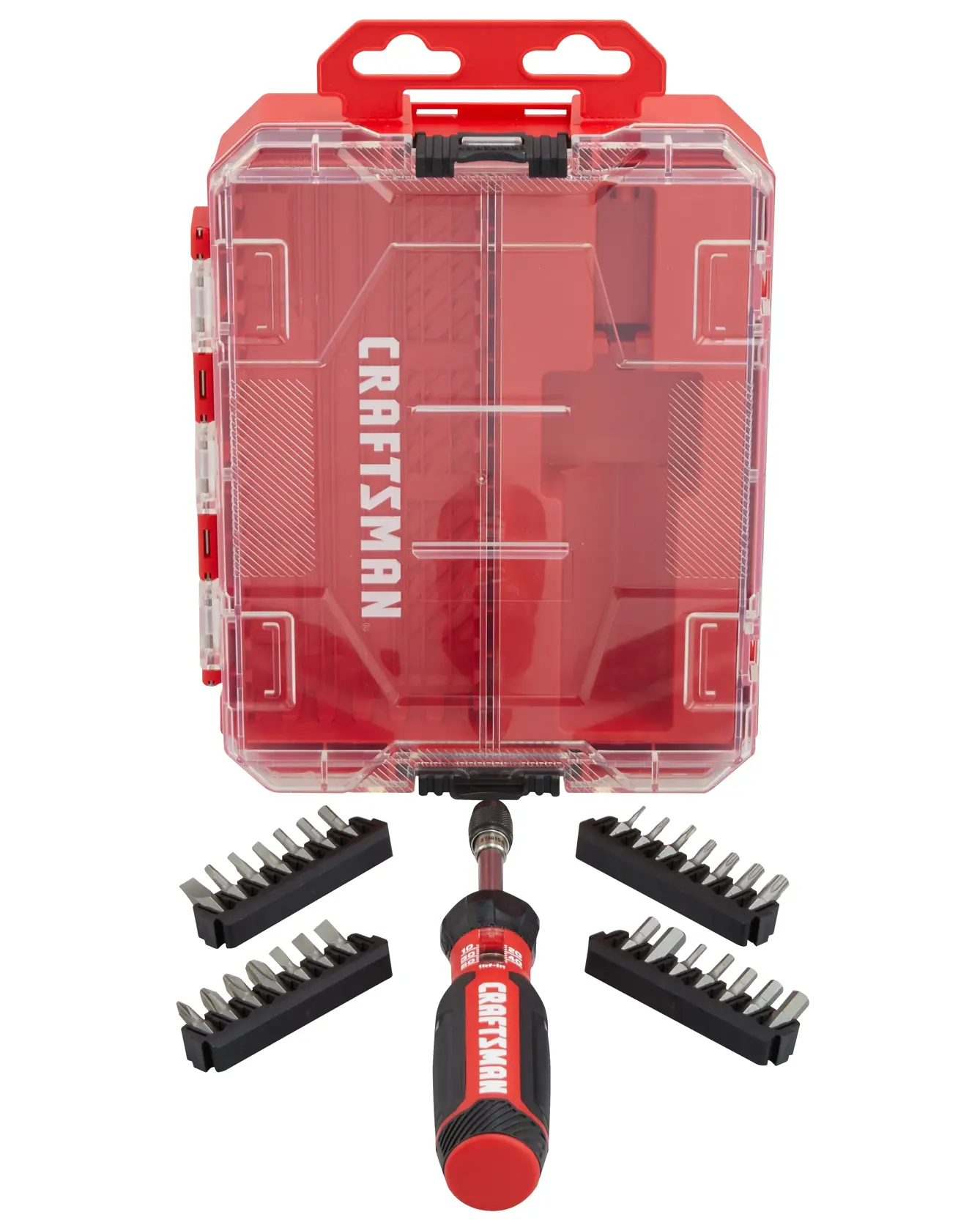 View of CRAFTSMAN Screwdrivers on white background