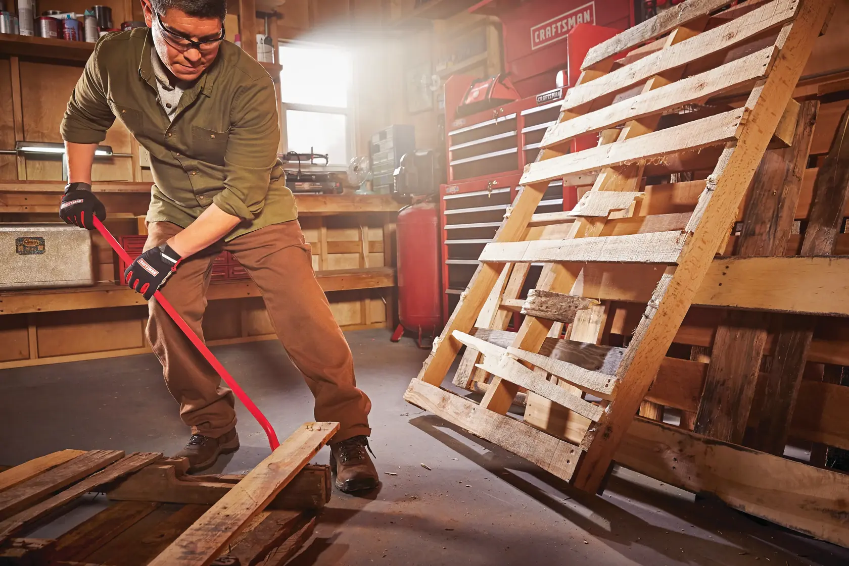 View of CRAFTSMAN Pry Bars being used by consumer