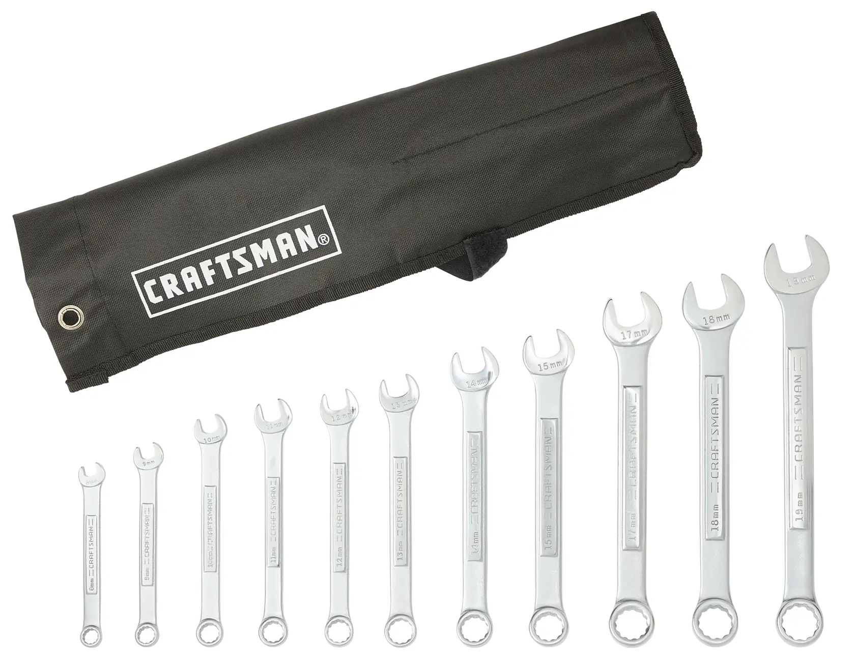 View of CRAFTSMAN Wrenches: Set on white background