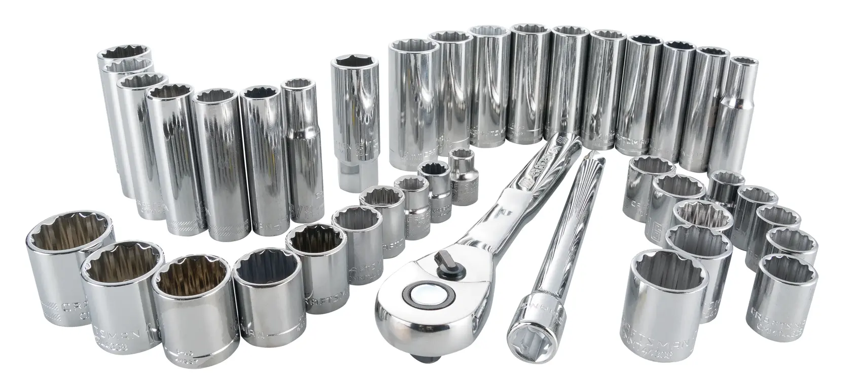 View of CRAFTSMAN Mechanics Tool Set on white background