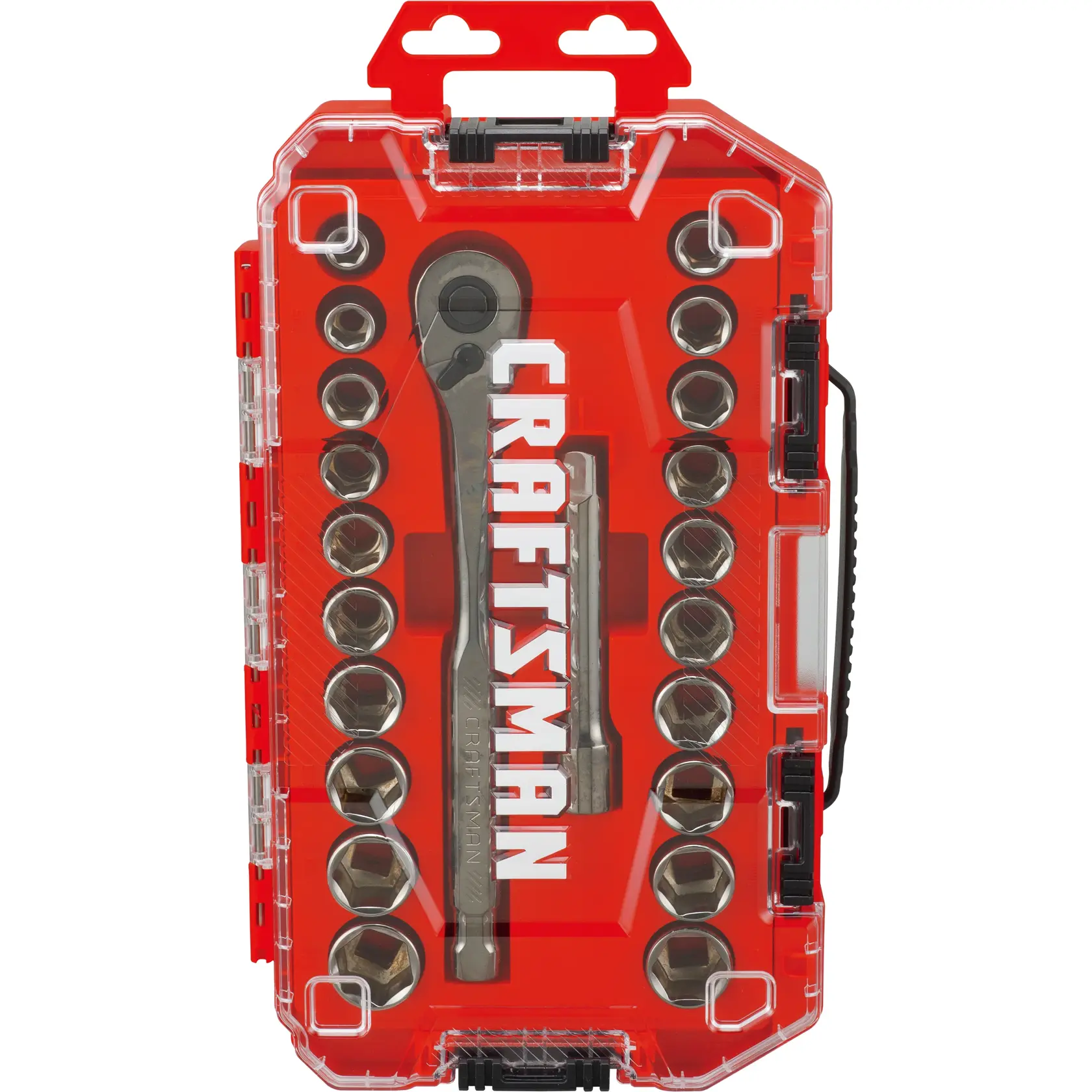 View of CRAFTSMAN Mechanics Tool Set on white background