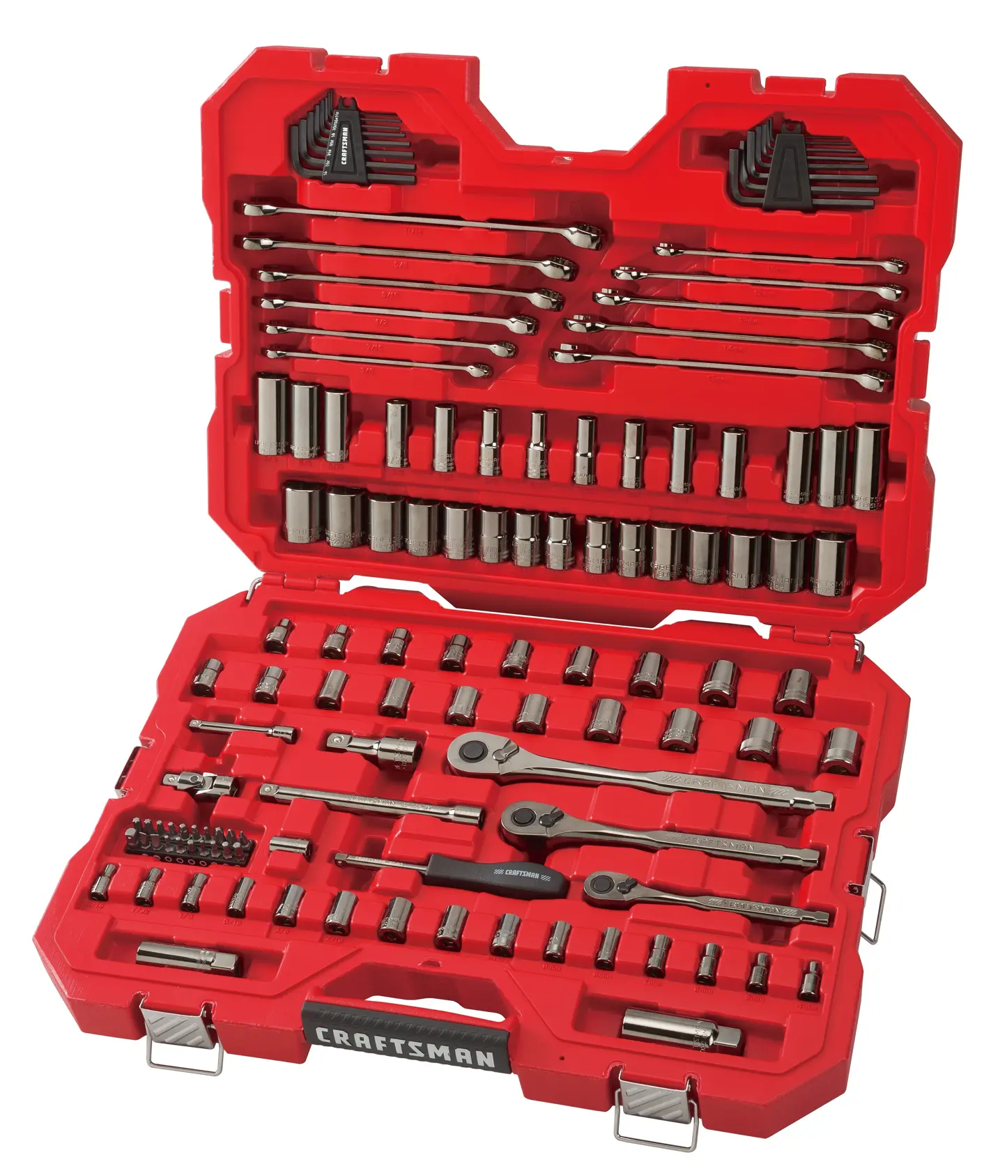 View of CRAFTSMAN Mechanics Tool Set on white background