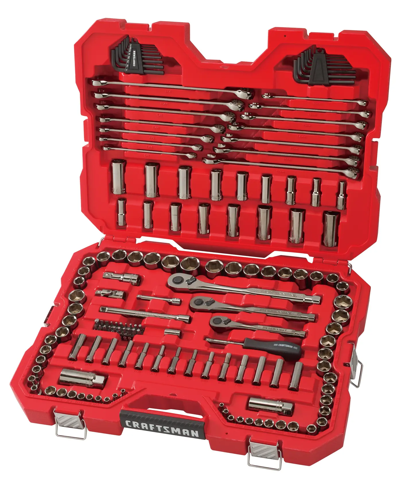 View of CRAFTSMAN Mechanics Tool Set on white background