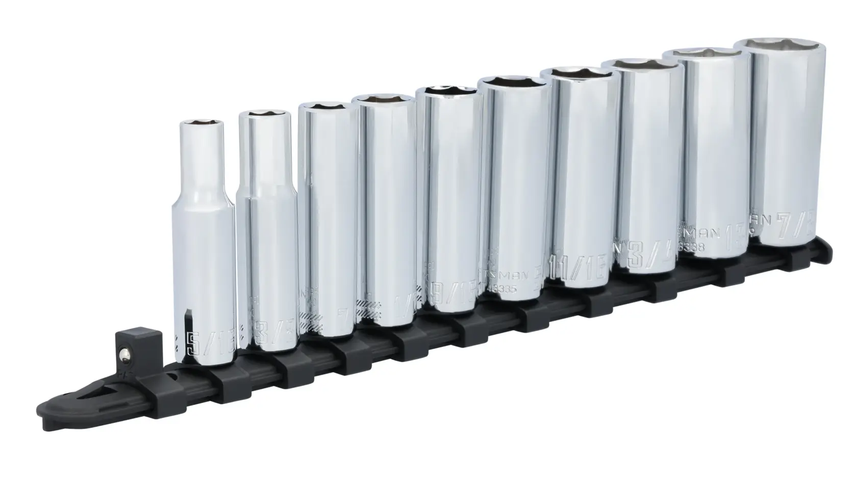 CRAFTSMAN CMMT12044 11PC 3/8IN DR DEEP SAE 6PT 3/4 forward view.