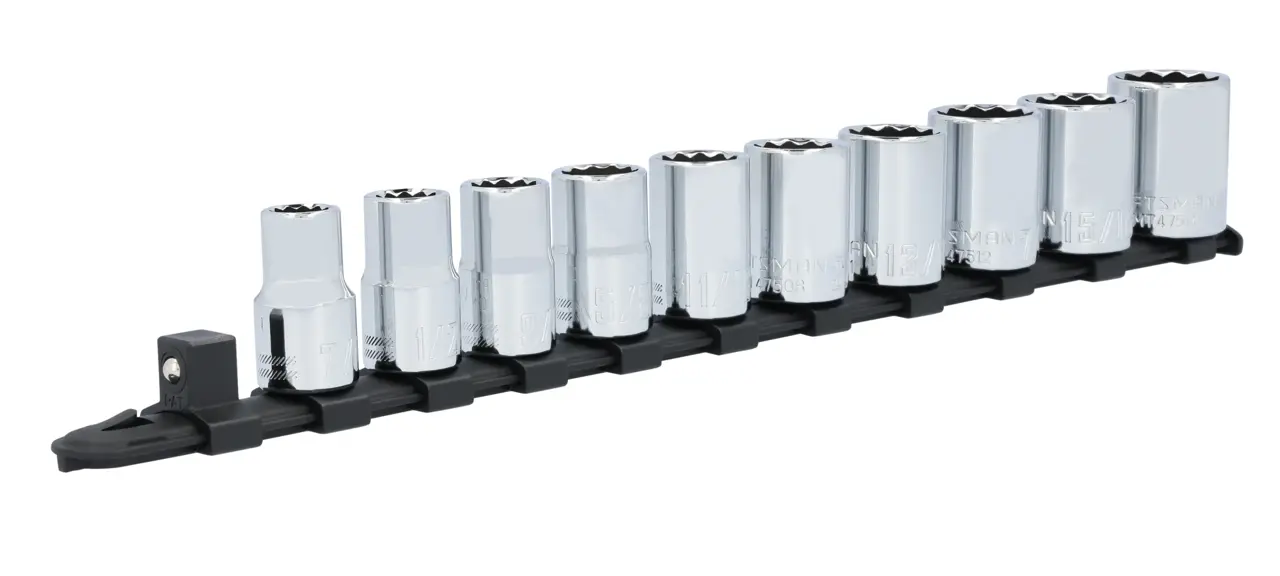 CRAFTSMAN CMMT12046 11PC 1/2INDR SAE 12PT 3/4 forward view.