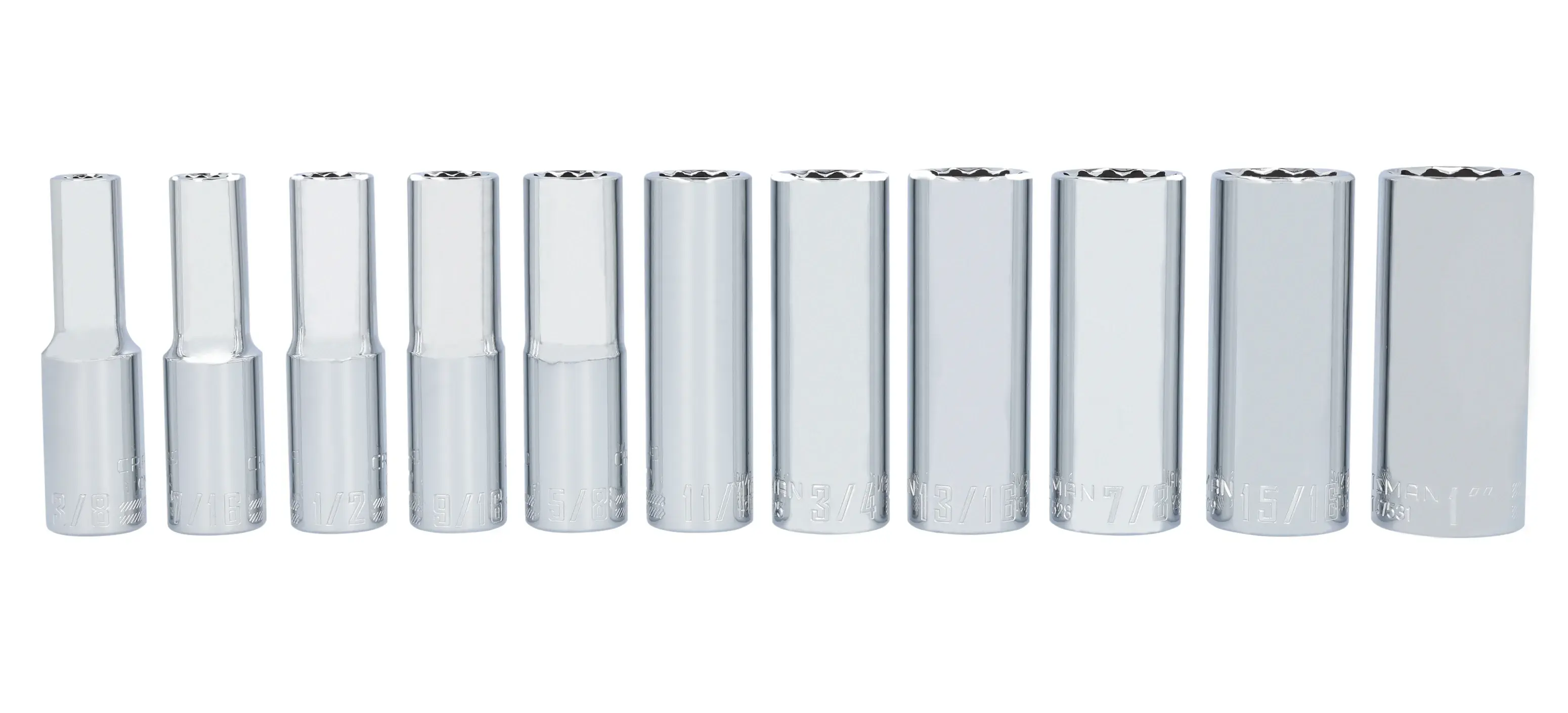 CRAFTSMAN CMMT12048 11PC 1/2IN DR DEEP SAE 12PT view.