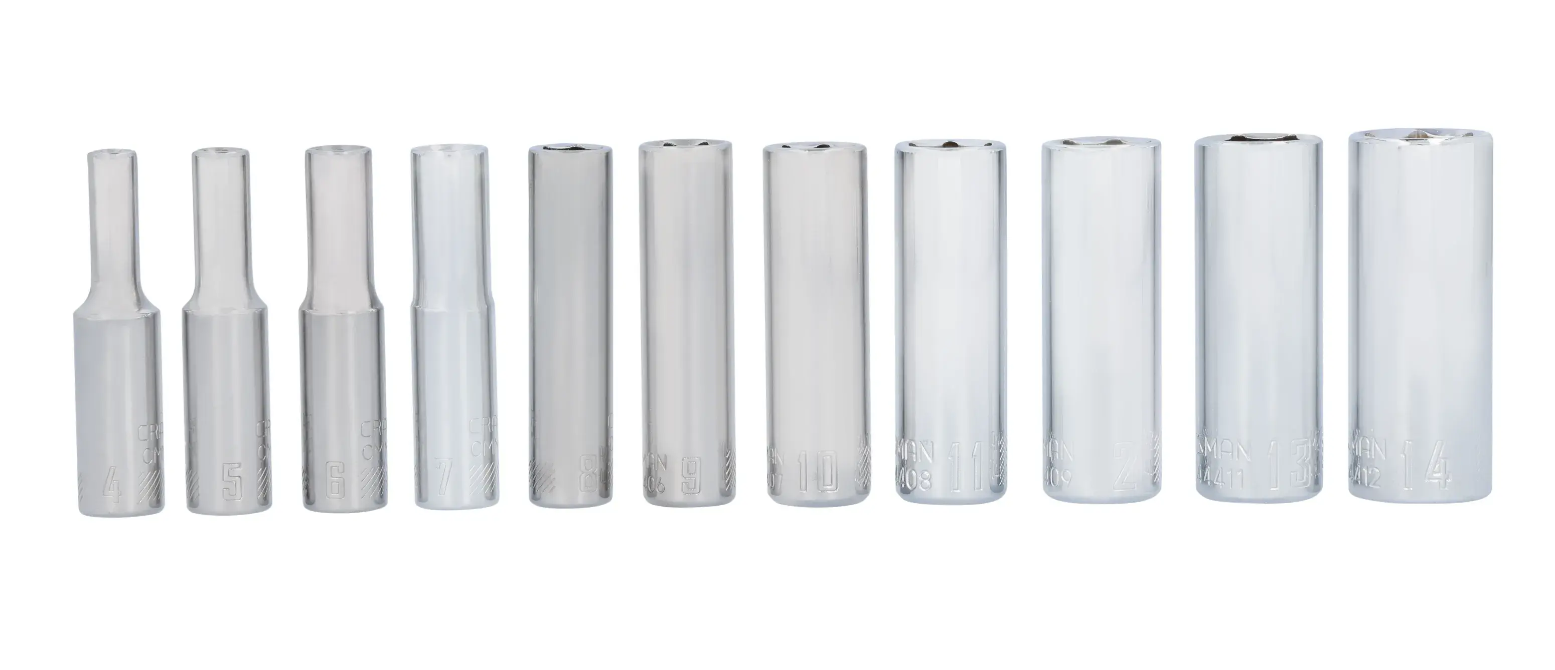 CRAFTSMAN CMMT12051 11PC 1/4IN DR DEEP METRIC 6PT view.