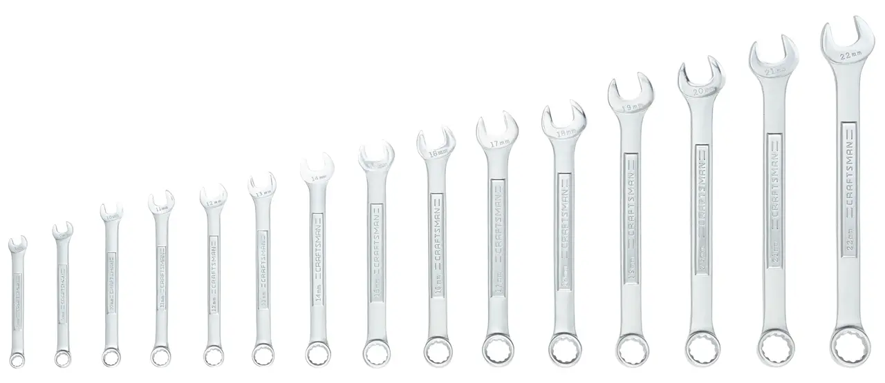 View of CRAFTSMAN Wrenches: Set on white background