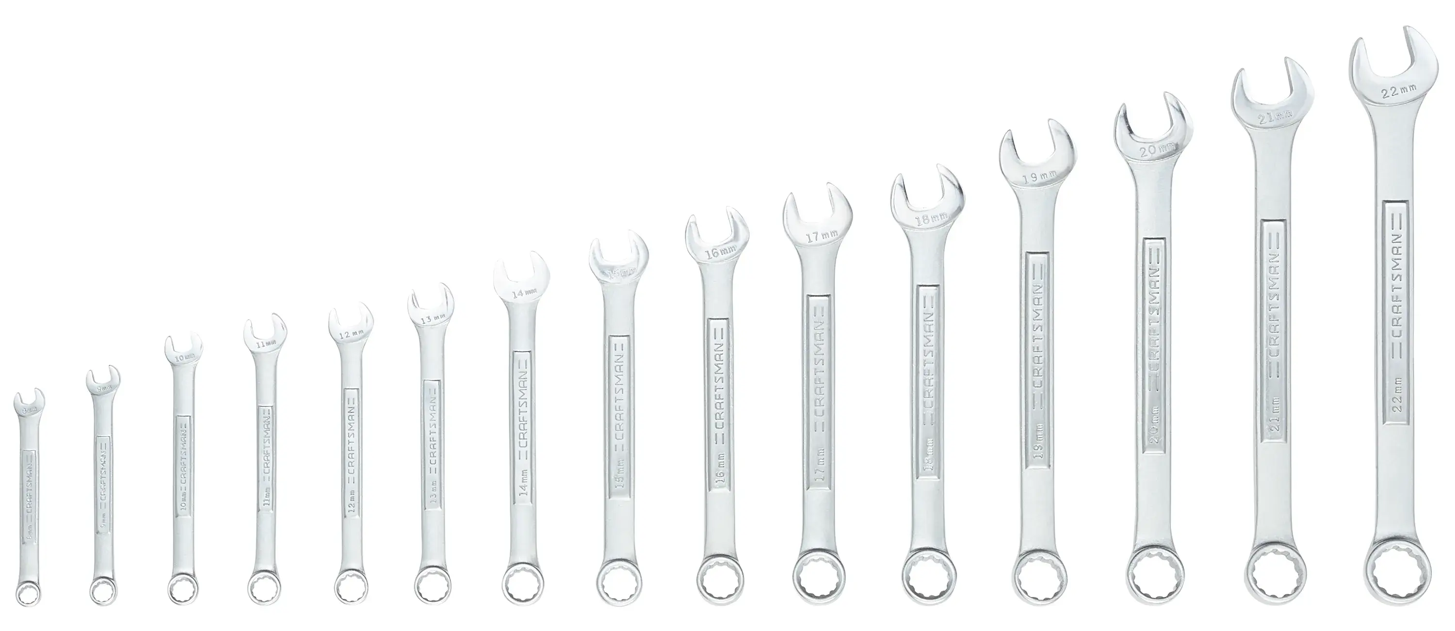 View of CRAFTSMAN Wrenches: Set on white background