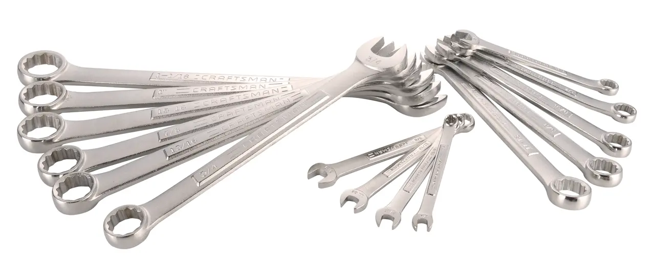 View of CRAFTSMAN Wrenches: Set on white background