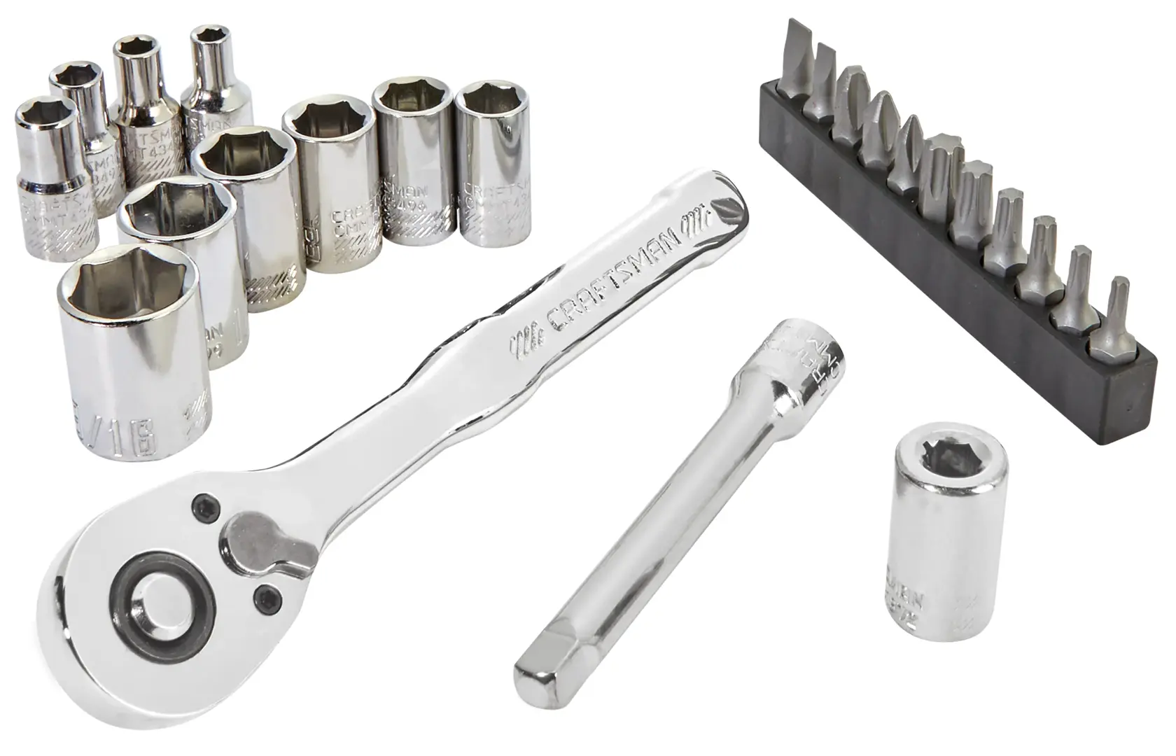 CRAFTSMAN Low Profile 24PC 1/4IN DR Nano Mech Set SAE LOW PRO view 1