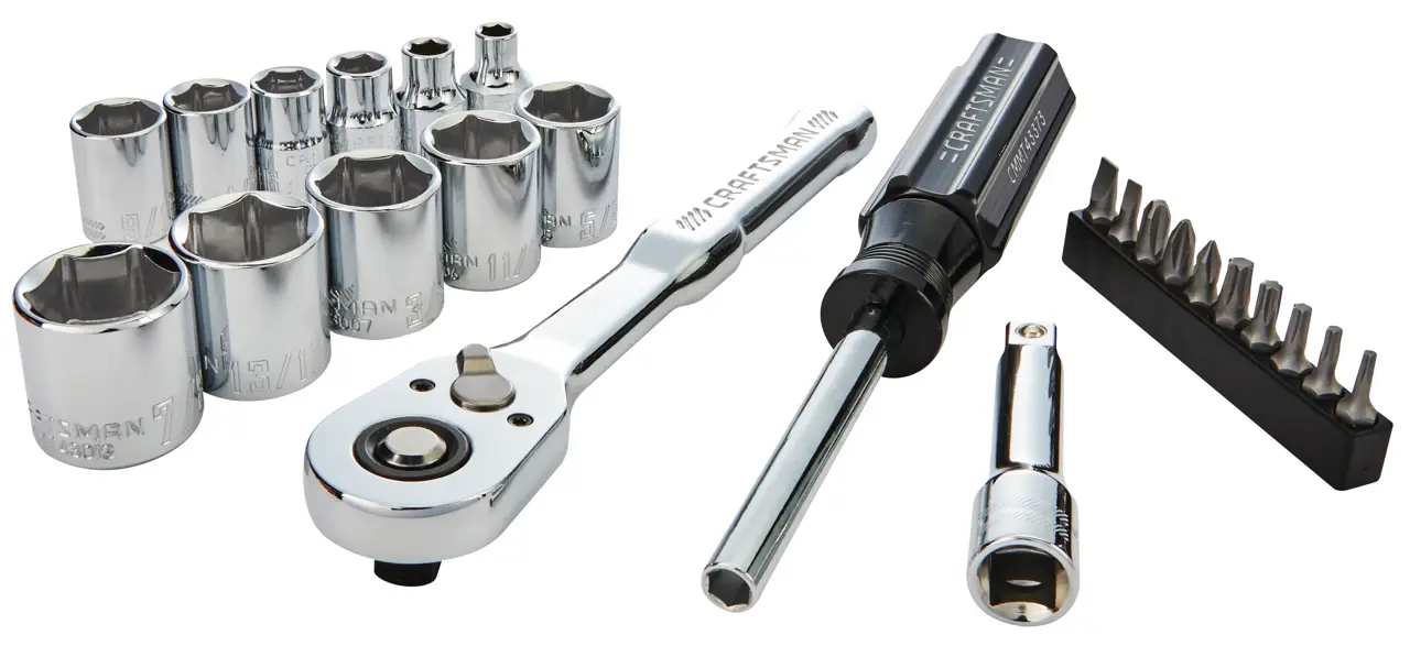 CRAFTSMAN Low Profile 24PC 3/8IN DR Nano Mech Set SAE view 1