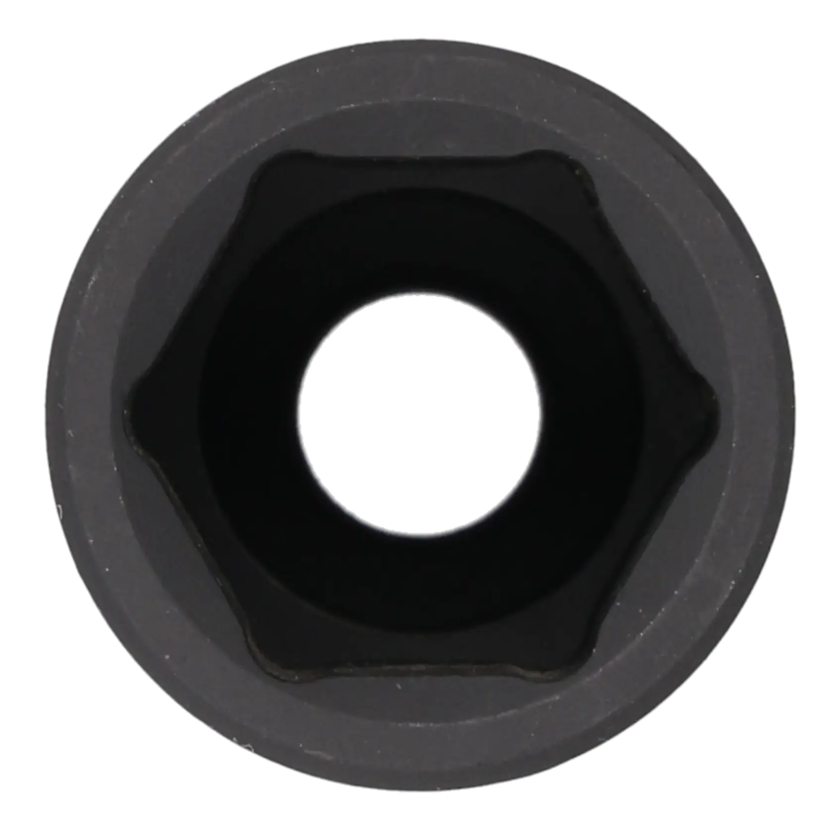 Close-up view of the end of a CRAFTSMAN socket tool, showing its circular opening and hexagonal shape for fitting onto a bolt or nut.