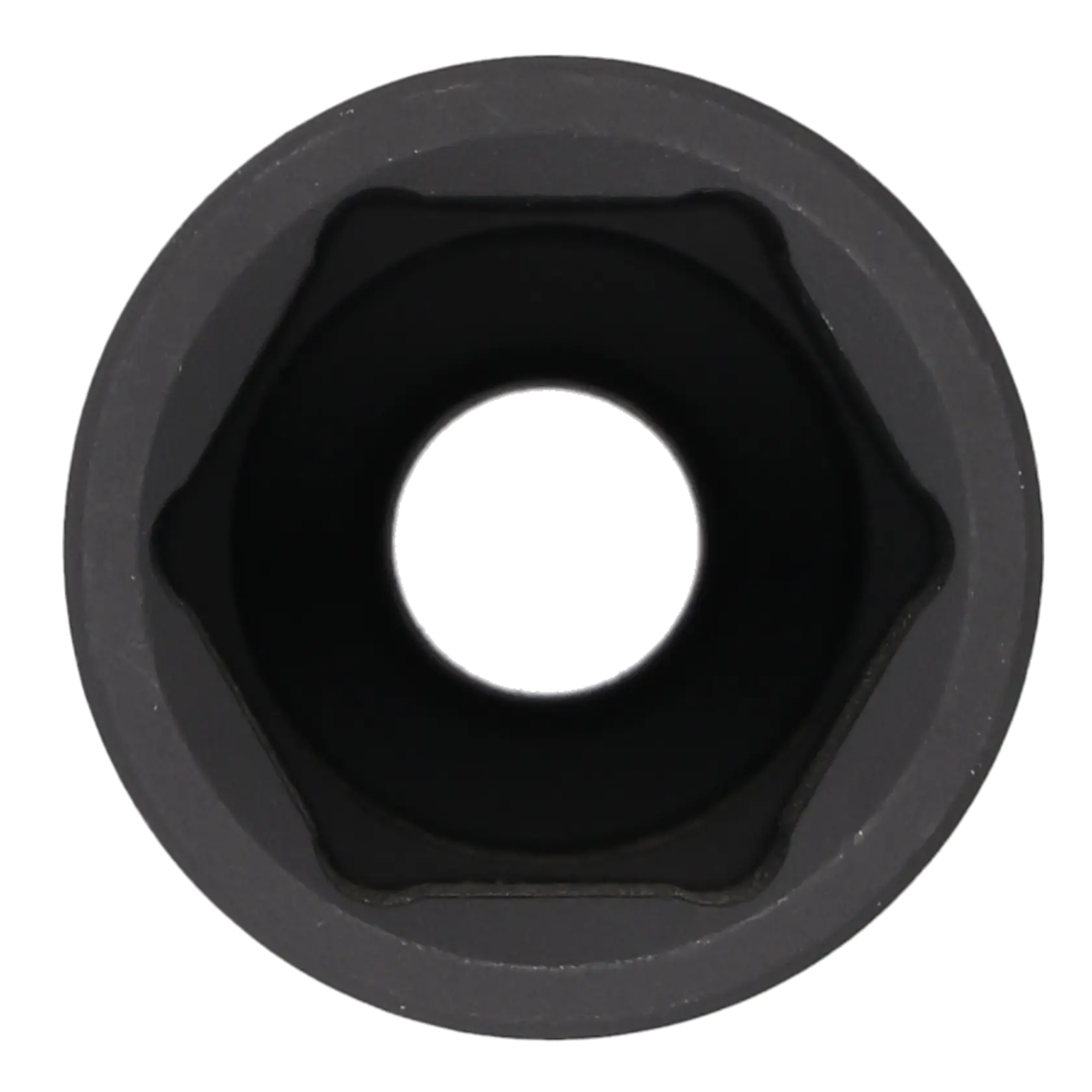 Close-up view of a Craftsman socket, showing the hexagonal interior design, used for fitting onto bolts and nuts.