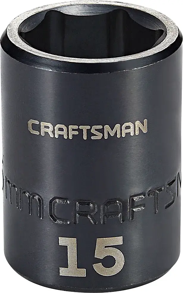 3/8-in Drive 15-mm 6-Point Metric Shallow Impact Socket