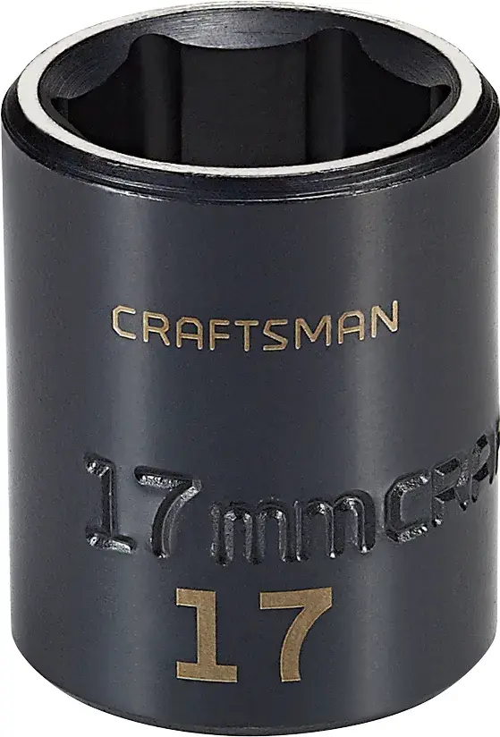 3 eighths inch 17 millimeter metric impact shallow socket.