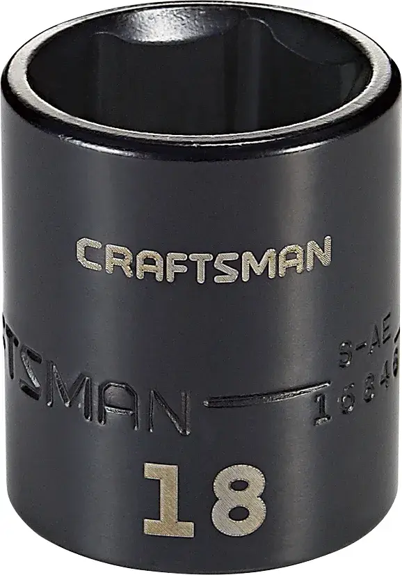 3/8-in Drive 18-mm 6-Point Metric Shallow Impact Socket