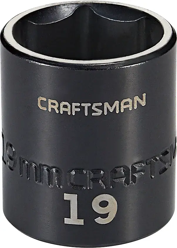 3/8-in Drive 19-mm 6-Point Metric Shallow Impact Socket
