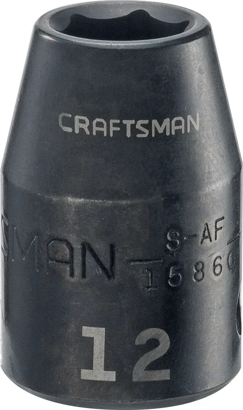 1/2-in Drive 12-mm 6-Point Metric Shallow Impact Socket