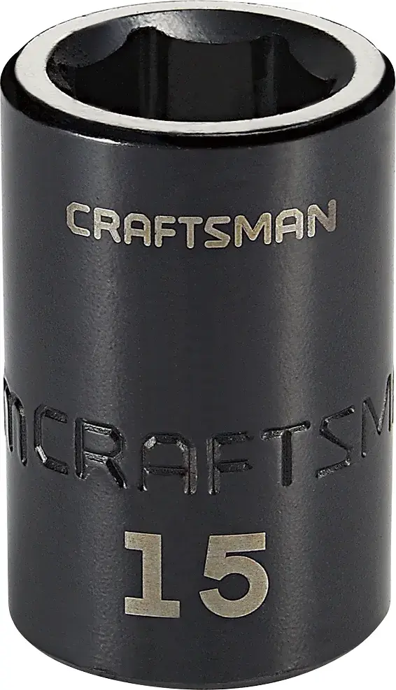1/2-in Drive 15-mm 6-Point Metric Shallow Impact Socket