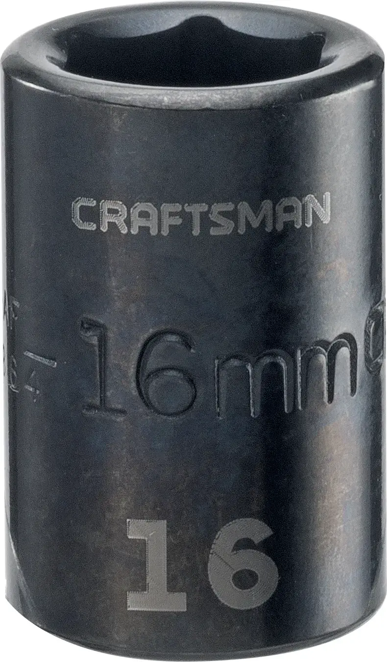 1/2-in Drive 16-mm 6-Point Metric Shallow Impact Socket