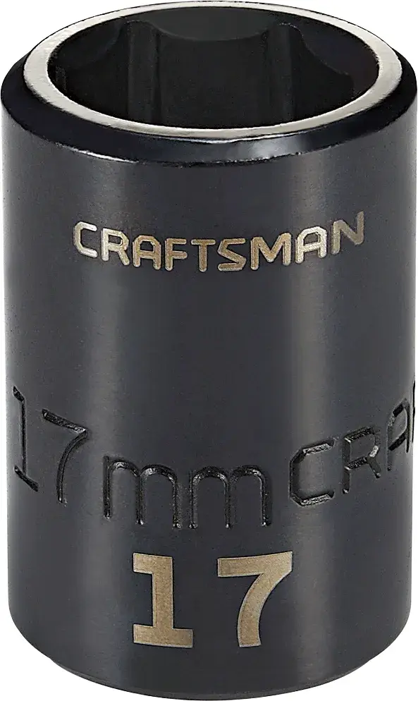 1/2-in Drive 17-mm 6-Point Metric Shallow Impact Socket