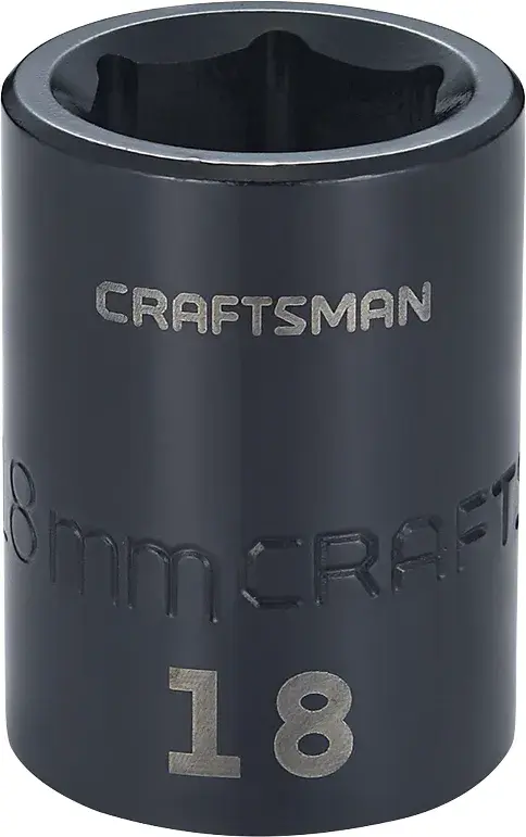1/2-in Drive 18-mm 6-Point Metric Shallow Impact Socket
