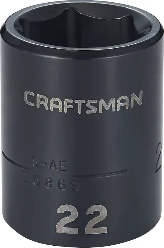 1/2-in Drive 22-mm 6-Point Metric Shallow Impact Socket