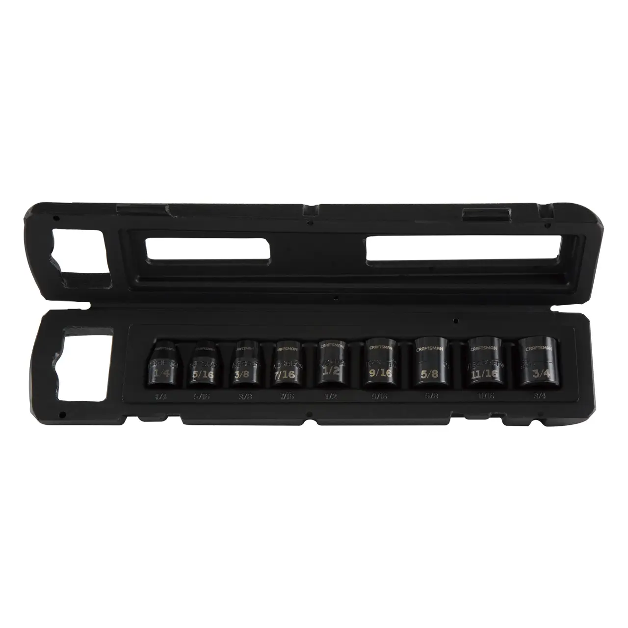 3/8-in Drive 6-Point Standard (SAE) Impact Socket Set With Case (9-Piece)