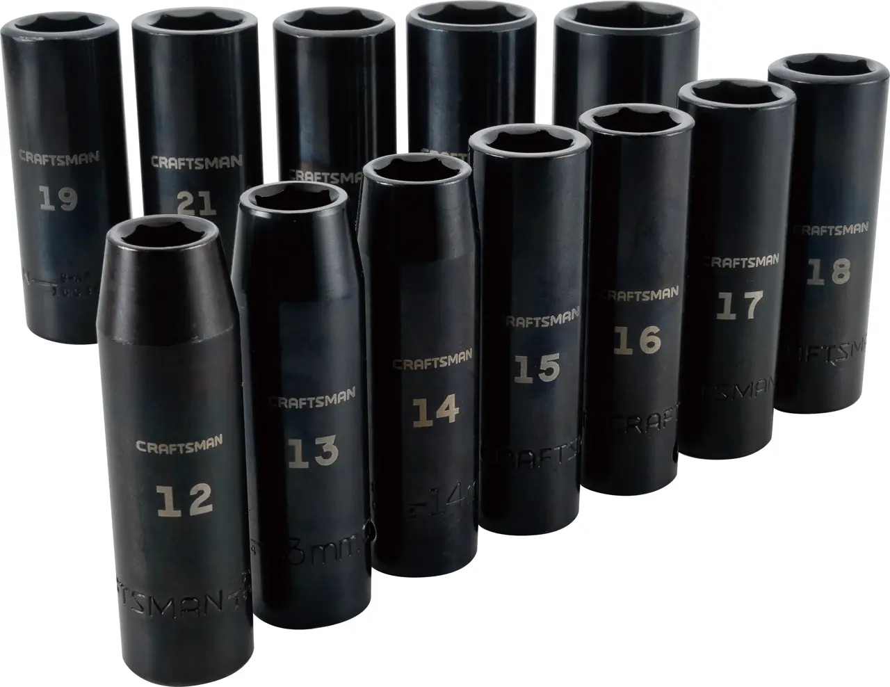 1/2-in Metric Deep Impact Socket Set (12-Piece)