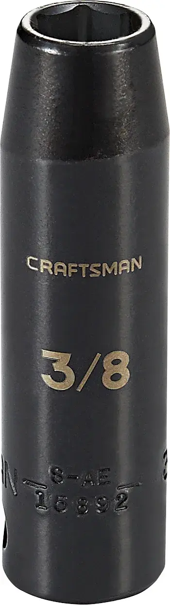 3 eighths inch drive 3 eighths inch S A E deep impact socket.