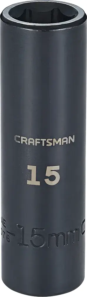 1/2-in Drive 15-mm 6-Point Metric Deep Impact Socket