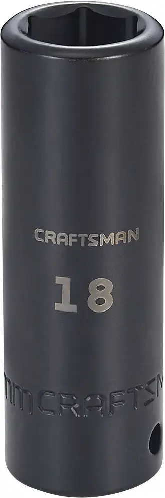 1/2-in Drive 18-mm 6-Point Metric Deep Impact Socket
