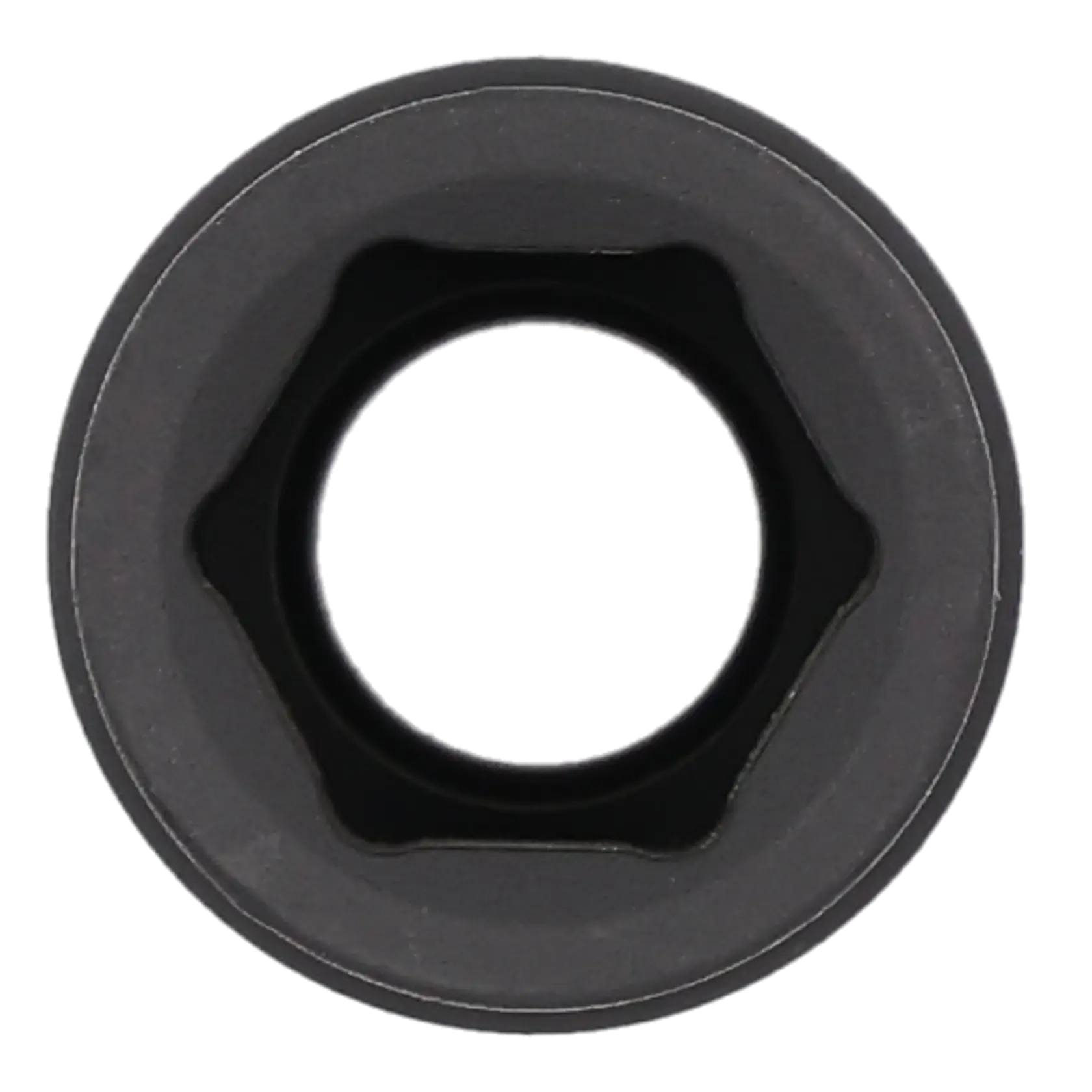 Close-up view of a Craftsman socket, showing the inner hexagonal shape used to fit over bolts or nuts.