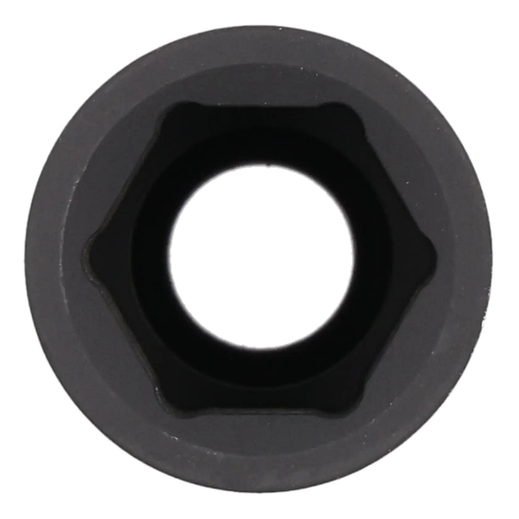 Close-up view of a CRAFTSMAN socket, showing its hexagonal interior and round outer shape.