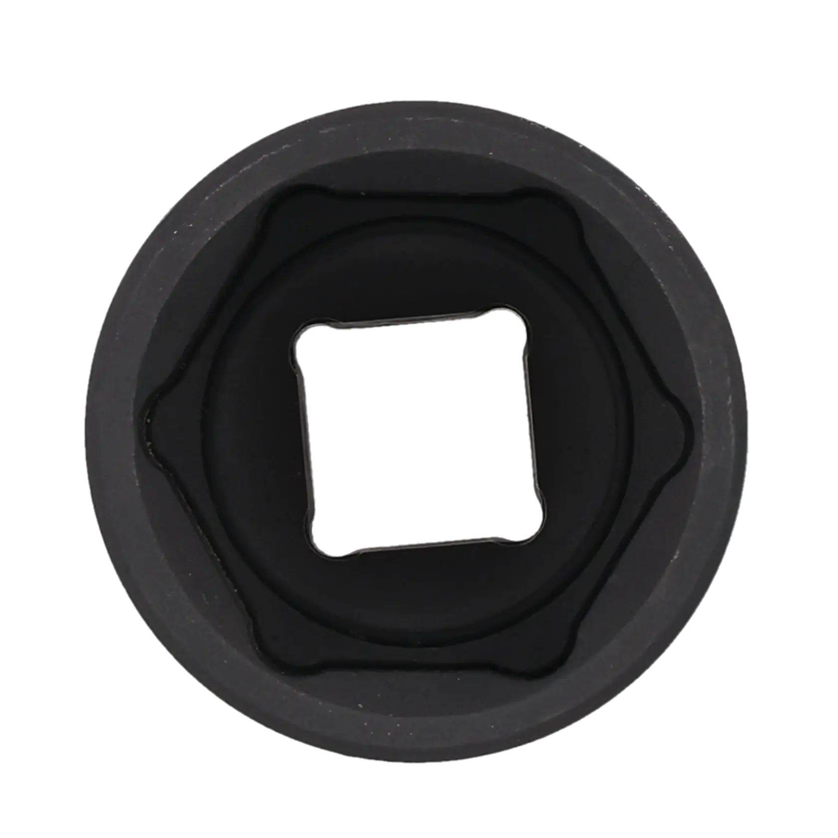 Close-up view of a black Craftsman socket tool positioned upright, showing the square drive opening.