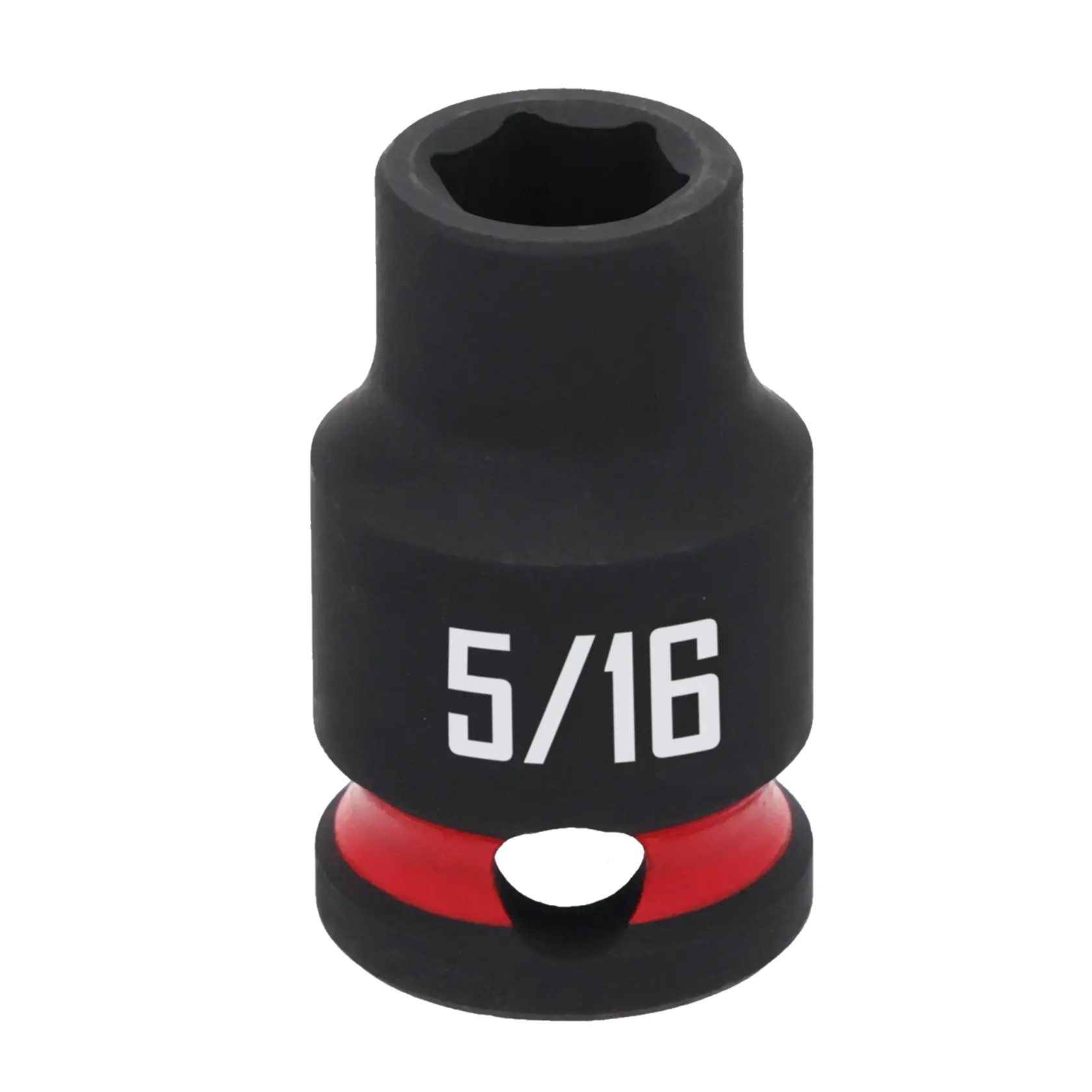 A close-up image of a black Craftsman socket tool with white '5/16' marking and a red band near the base.