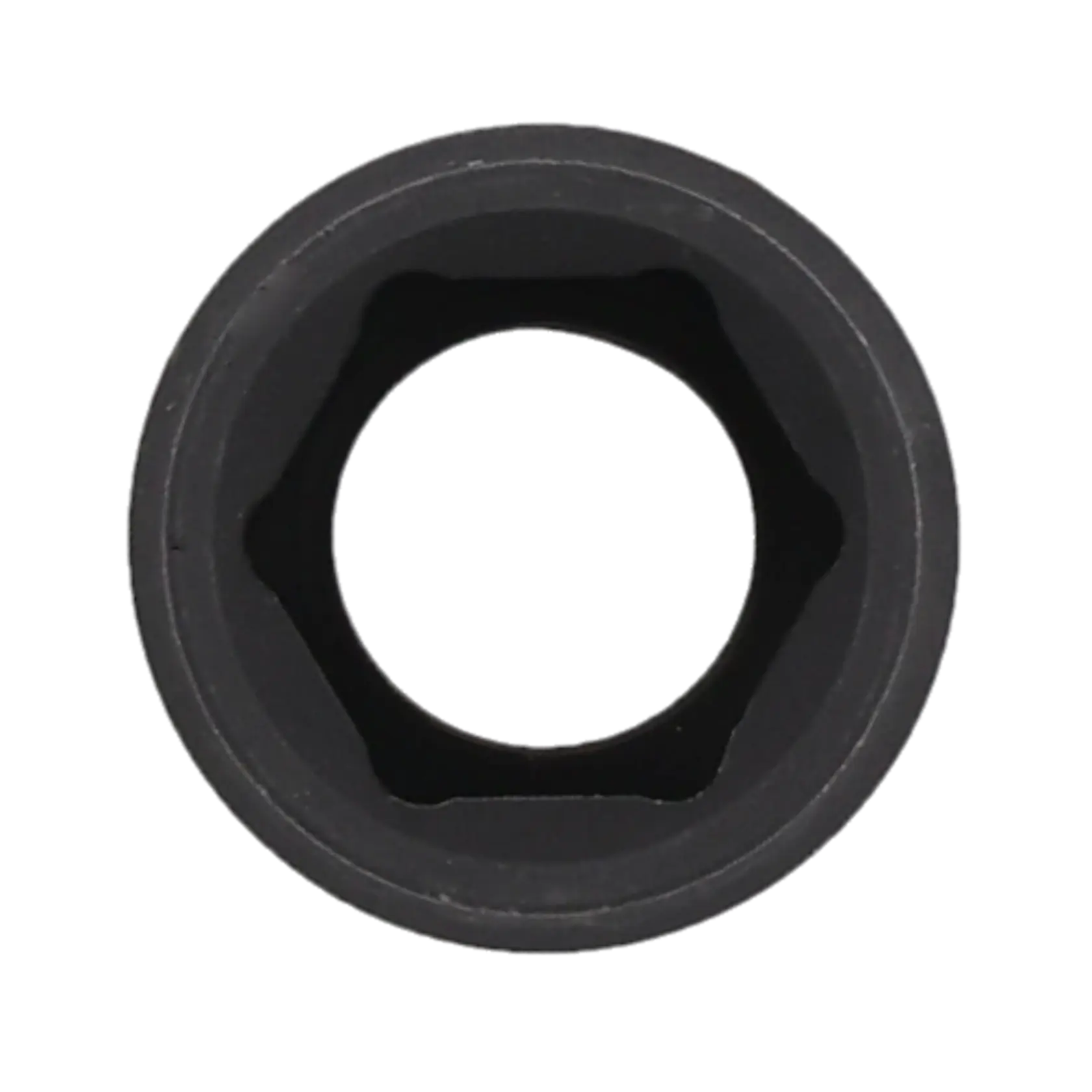 Close-up view of a black Craftsman socket tool with a hexagonal inner shape, photographed from the front.