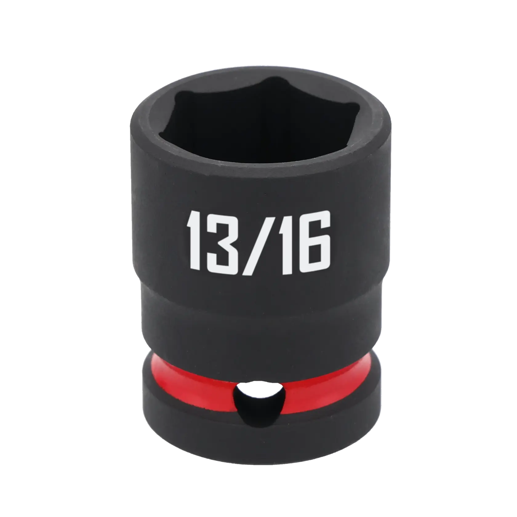A close-up image of a black socket tool marked with '13/16' in white lettering and a red ring near the base.