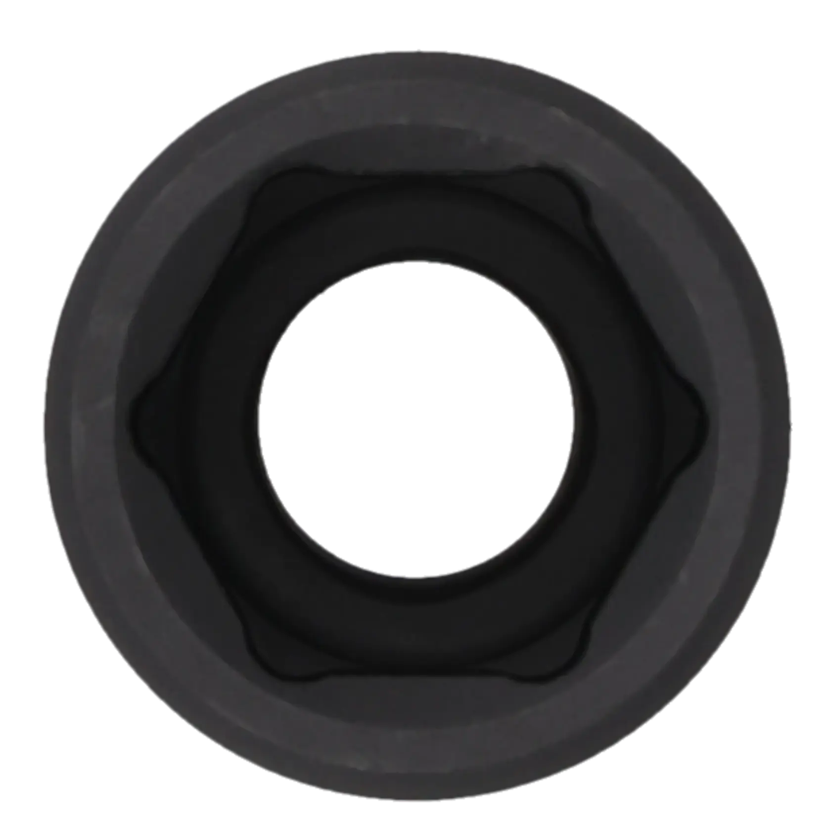 Close-up image of a black and gray circular tool accessory, likely a socket or attachment for a ratchet or wrench.
