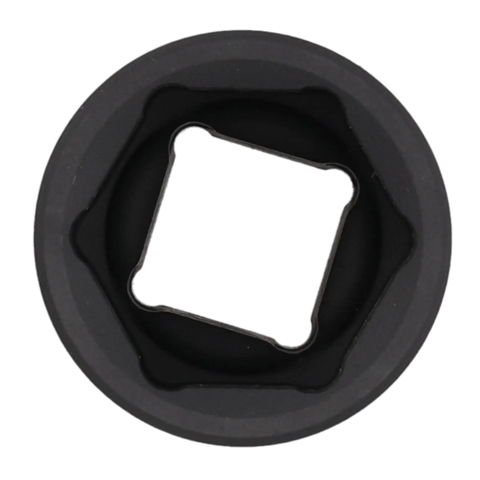 Close-up view of a black Craftsman socket, showing the square inner drive and circular outer rim.