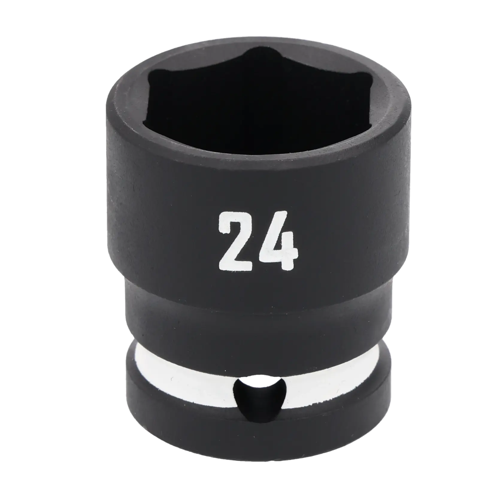 A close-up image of a black CRAFTSMAN socket with the number 24 printed in white, used for turning nuts and bolts.