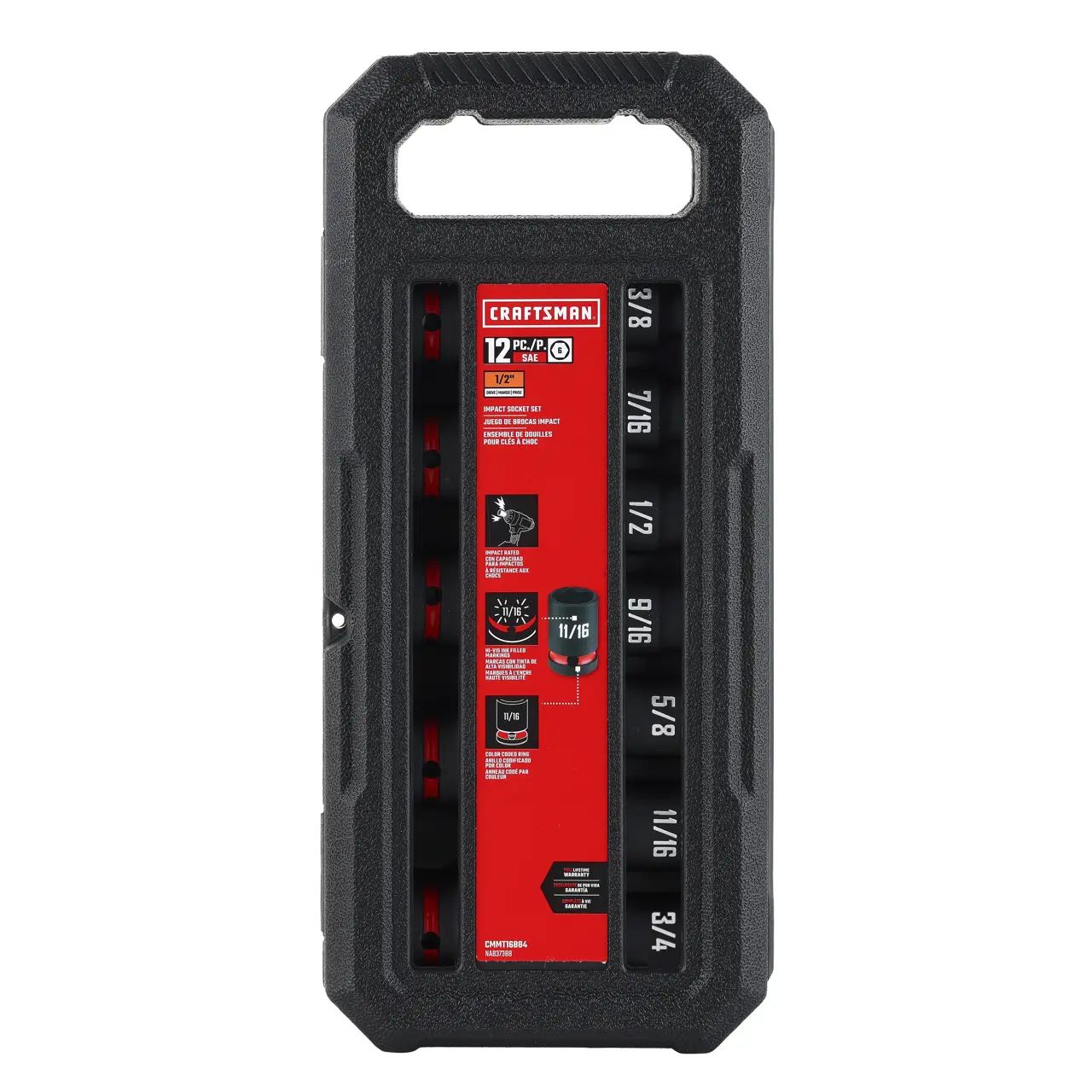 1/2 in. SAE Shallow Impact Socket Set (12 pc.)