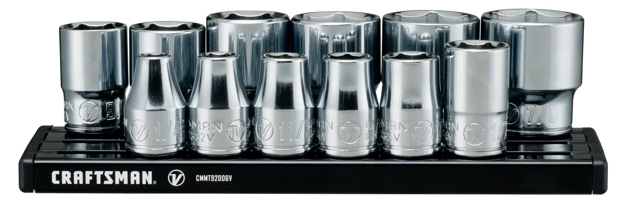 V-Series™ 3/8 in Drive SAE 6-Point Socket Set (12 pc)