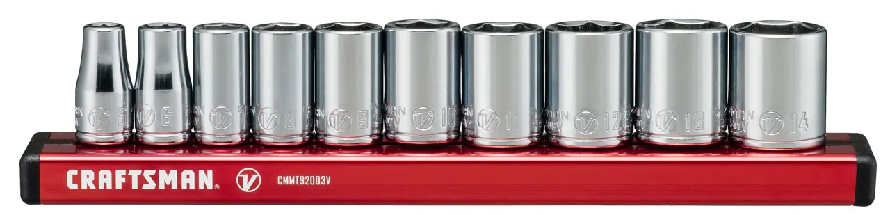 V-Series™ 1/4 in Drive Metric 6-Point Socket Set (10 pc)
