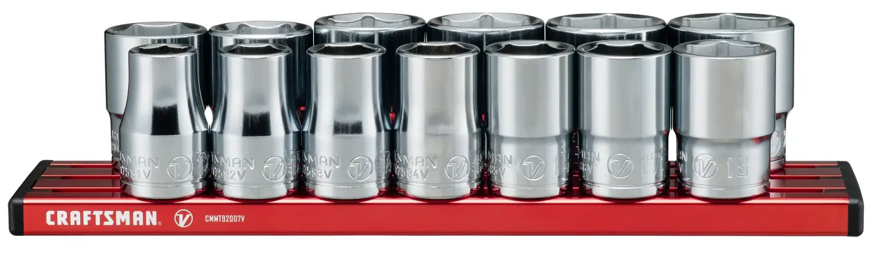 V-Series™ 1/2 in Drive Metric 6-Point Socket Set (13 pc)